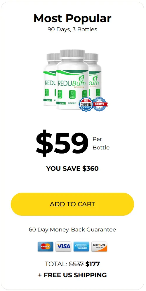 ReduBurn three bottles order